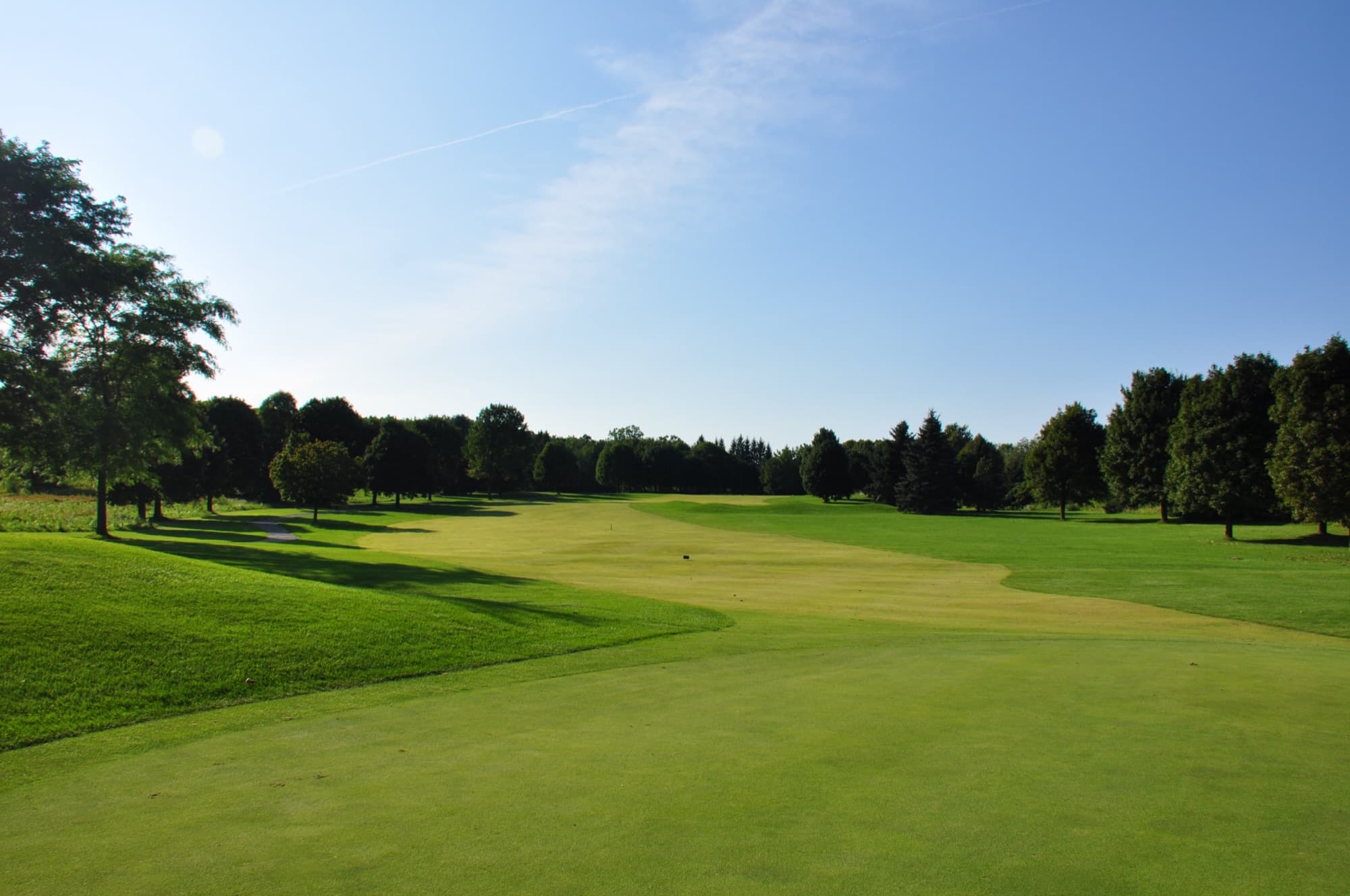 Golf course at dusk
